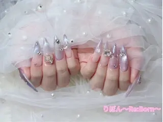 ロング りぼん Re:Bonrのネイルデザイン