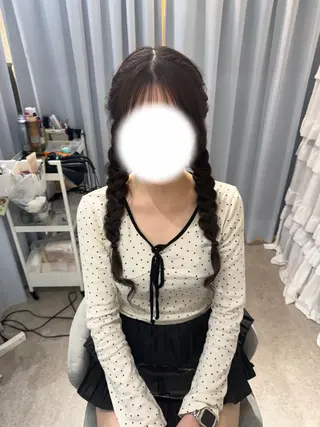 ロング ヘアアレンジ ココシャル miranoのヘアスタイル