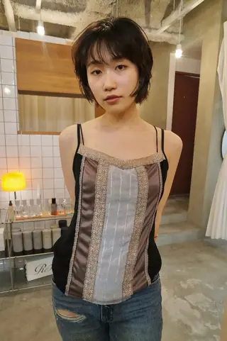 ショート カラー 林 蓮/レイヤー /透明感カラーのヘアスタイル