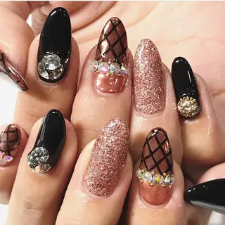 ネイル 渋谷／チップ長さ出し 👑アプレgel-xのネイルデザイン