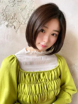 ミディアム カラー パーマ ヘアアレンジ キッズ ネイル マツエク・マツパ 名古屋で1番ボブが上 手い美容師/杉原碧仁のヘアスタイル