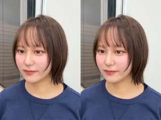 ミディアム ショート/ボブ レイヤー/チヨノのヘアスタイル