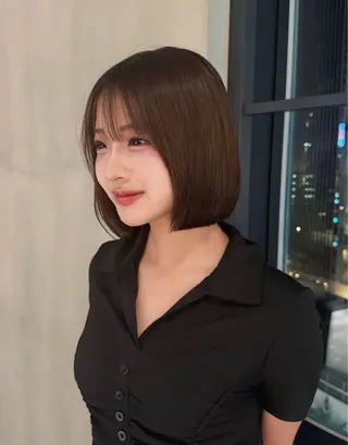 ミディアム 奥山 みのりのヘアスタイル