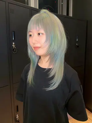 ロング 似合わせカット/ デザインカラー🦄のヘアスタイル