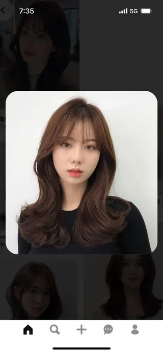セミロング 韓国好き🇰🇷 美容師MIKUのヘアスタイル