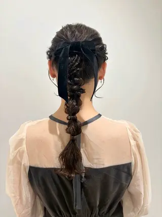 セミロング カラー ヘアアレンジ 🍒艶カラー/ベー ジュ/髪質改善🍒のヘアスタイル