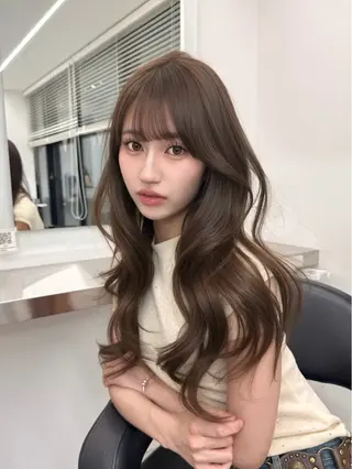 ロング カラー 上品モテヘア🩶 karen🩶のヘアスタイル