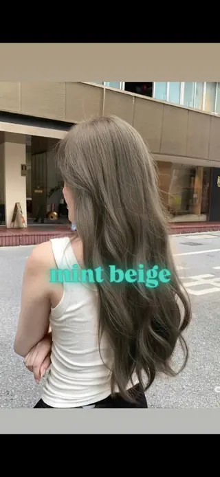 ロング カラー 🤍韓国大人っぽ ベージュMAI🤍のヘアスタイル