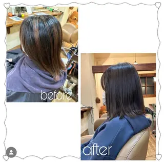 カラー 鈴木 未歩のヘアスタイル