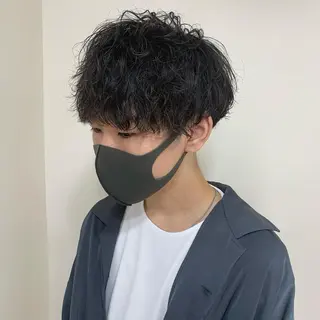 ショート パーマ メンズ キマるメンズパーマ クメユウキのヘアスタイル