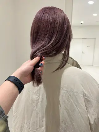 ミディアム カラー 👔ボブ﹨髪質改善 ストレート🩳ももかのヘアスタイル