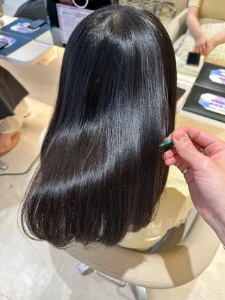 ロング 髪質改善・縮毛矯正 濱　泰賀のヘアスタイル