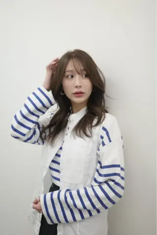 ロング カラー レイヤーカット 赤み消し　店長/大和のヘアスタイル