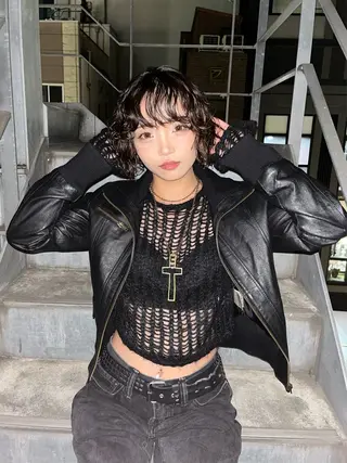 ミディアム 外国人風レイヤー パーマYukiのヘアスタイル