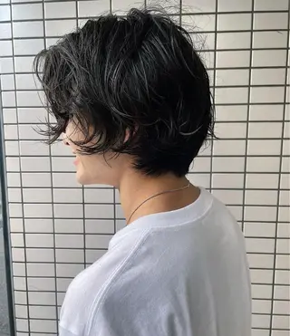 ミディアム メンズ 渋谷/原宿/メンズ/ コヤマトモヤのヘアスタイル