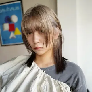 ミディアム カラー 🪽デザインカラー/ ブリーチ/陽向🪽のヘアスタイル