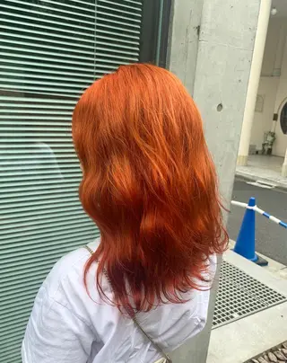 ミディアム カラー 色落ちまでキレイに！ ！女性サロンのヘアスタイル