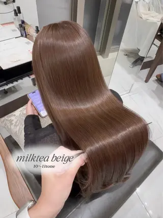 ロング カラー momo🍑/顔周り カット指名No.1のヘアスタイル