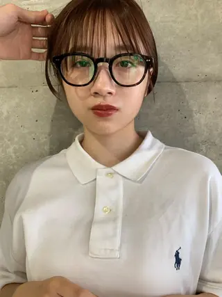 ショート カラー ボブパーマコテ巻き風 パーマNo1深江秀平のヘアスタイル