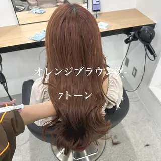 ロング カラー NAMI🤎ブラウン &ミルクティー🤍のヘアスタイル