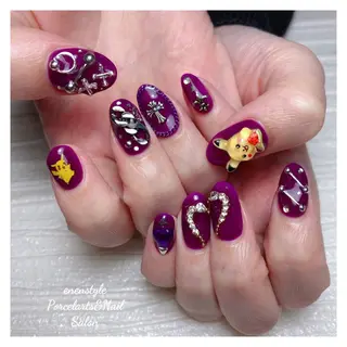 ミディアム ネイル 🐾enen style 🐾のネイルデザイン