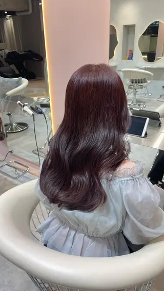 カラー 縮毛矯正ブリーチなし 🍒❤ゆうきのヘアスタイル