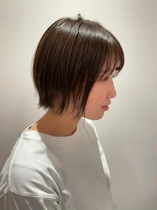 ショート カラー パーマ ヘアアレンジ 髪質改善/韓国風 レイヤー/田村祐樹のヘアスタイル