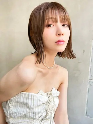 ミディアム カラー 艶髪/韓国ヘア🎀 Kanon︎︎⁺.のヘアスタイル