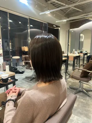 ミディアム カラー 永田 幸花のヘアスタイル
