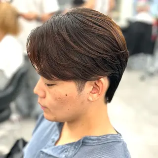 ミディアム パーマ メンズ 韓国ヘア🇰🇷 メンズパーマ/つかさのヘアスタイル