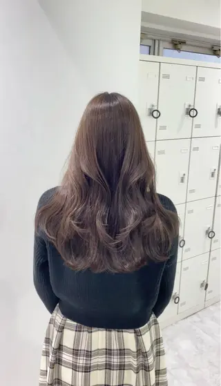 ロング 縮毛/ダブルカラー 🦋ベージュヘア🦋のヘアスタイル