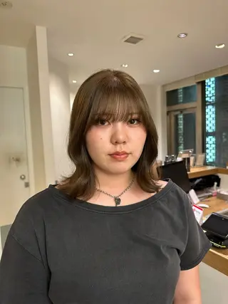 セミロング カラー ヤスマルユイカ 髪質改善/透明カラーのヘアスタイル
