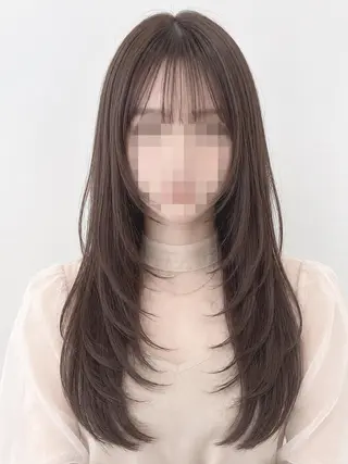 ロング 🫧透明感・オリーブ カラー🌿岡本ひろなのヘアスタイル