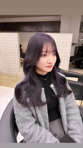 ロング カラー パーマ ヘアアレンジ メンズ 上品＆韓国風 🥀海心🥀のヘアスタイル