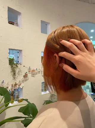 ショート カラー 🌸小掛🌸 豊橋外国人風カラーのヘアスタイル