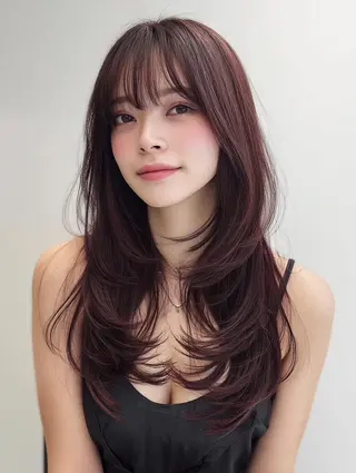 ロング レディースパーマ/ メンズパーマ/しんのヘアスタイル