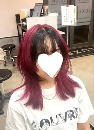 ミディアム カラー LUXBE LUCE ひなののヘアスタイル