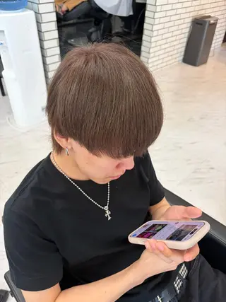 ショート カラー メンズ ダブルカラー メンズパーマ大成のヘアスタイル