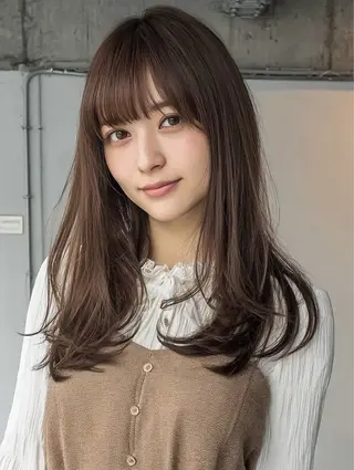 セミロング 透明感/似合わせ/ 村田七夕のヘアスタイル