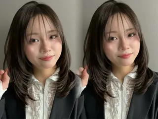 ミディアム 横浜美容師 みつきのヘアスタイル