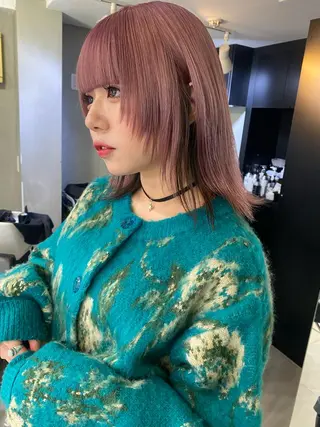 ミディアム カラー ヘアアレンジ SHACHU ayamiのヘアスタイル