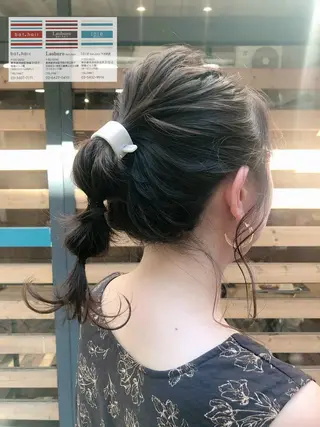 セミロング カラー ネイル パーマ ヘアアレンジ メンズ キッズ マツエク・マツパ lore下北沢 Officialのヘアスタイル