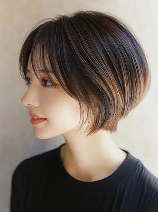 ショート カラー レイヤー× 顔まわり/MIUのヘアスタイル