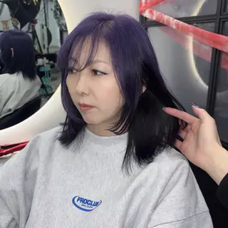 セミロング カラー Ren. 🦋デザインカラーのヘアスタイル