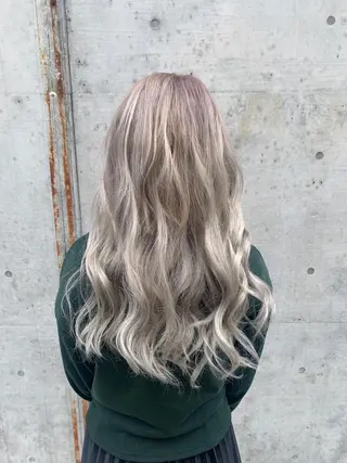 ロング カラー 色落ちまでキレイに！ ！女性サロンのヘアスタイル