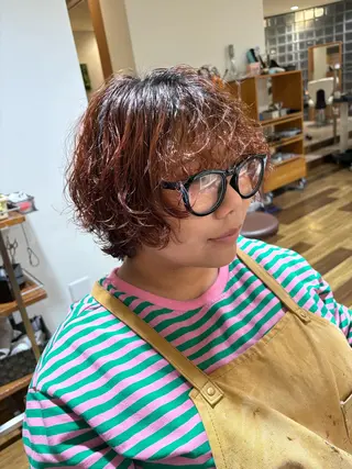 ミディアム パーマ カット➕パーマモデル 落合 悠夏✄﻿のヘアスタイル