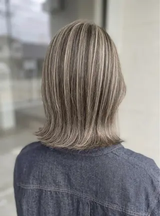 ミディアム 菅野谷 琉那のヘアスタイル