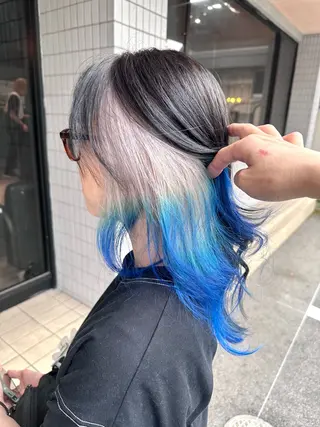 セミロング カラー タカツド ユウキのヘアスタイル