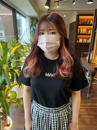 ロング カラー ヘアアレンジ レイヤーカット×髪質 改善🇰🇷シオリのヘアスタイル