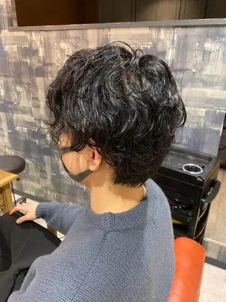 パーマ メンズ 柴田 翔太郎のヘアスタイル
